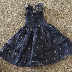 Navy Blue Floral Dress